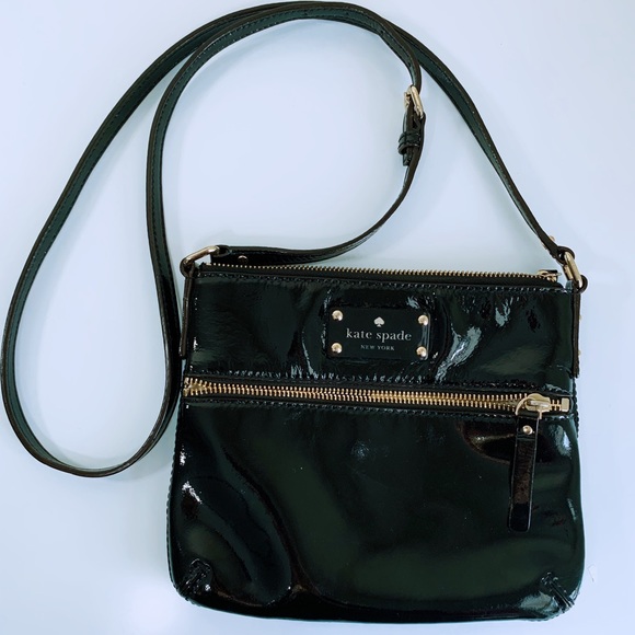 Black Kate Spade Crossbody Purse Messenger Handbag - Picture 1 of 7